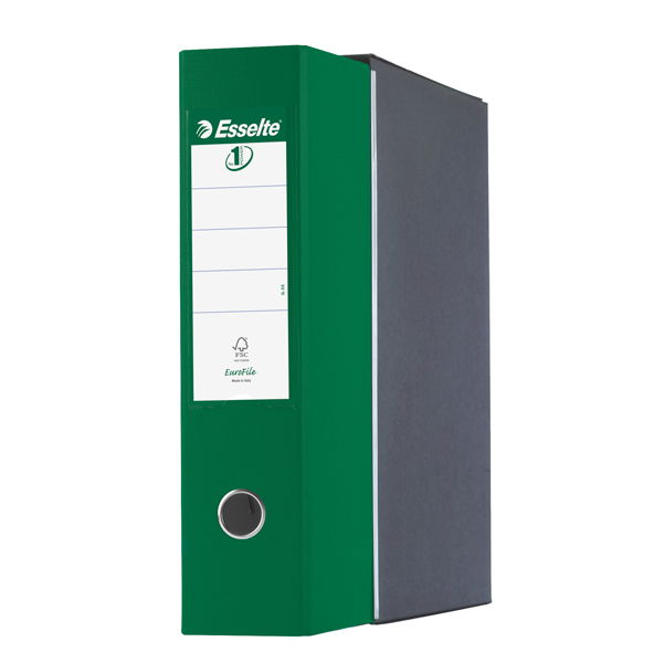 Registratore Eurofile G55 - dorso 8 cm - protocollo 23x33 cm - verde - Esselte