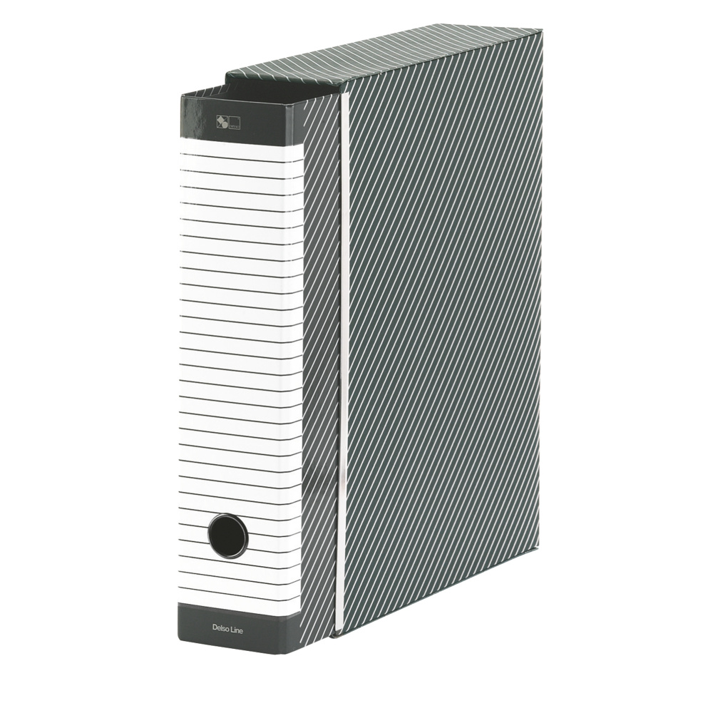 Registratore Delso Line G13 - dorso 8 cm - commerciale 23x30 cm - grigio - Esselte