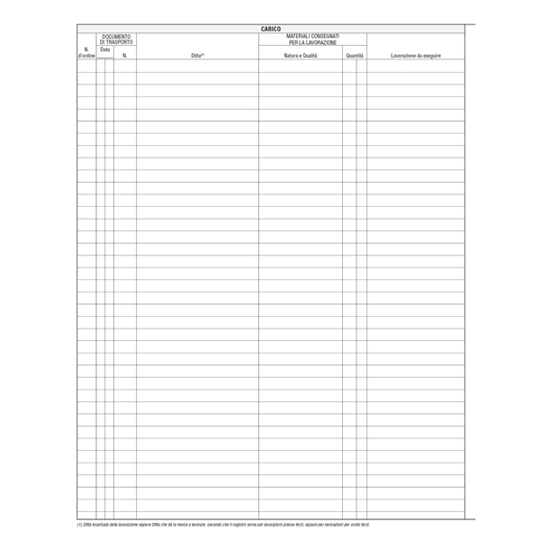 Registro merci in lavorazione - 31 x 24cm - 47 fogli - Edipro