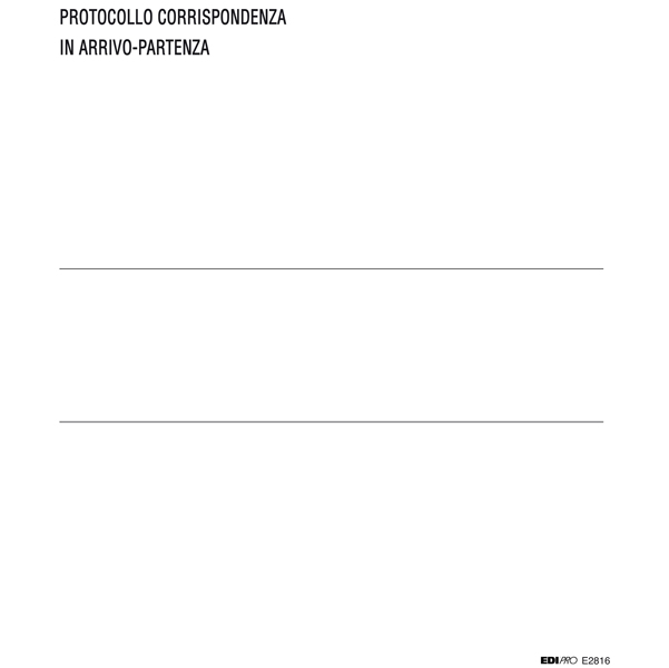 Registro corrispondenza arrivo/partenza - 31 x 24,5cm - 200 fogli - Edipro