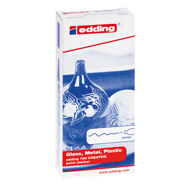 Marcatore 780 a vernice - punta 0,8mm - nero - Edding