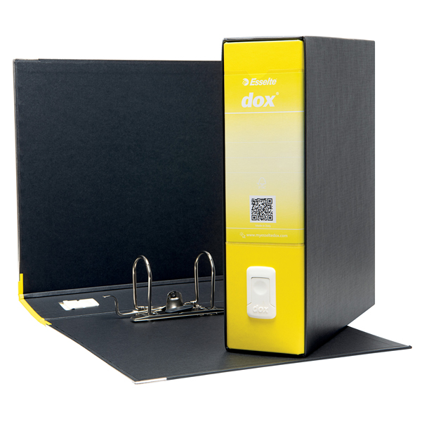Registratore Dox 1 - dorso 8 cm - commerciale 23x29,7 cm - giallo - Esselte
