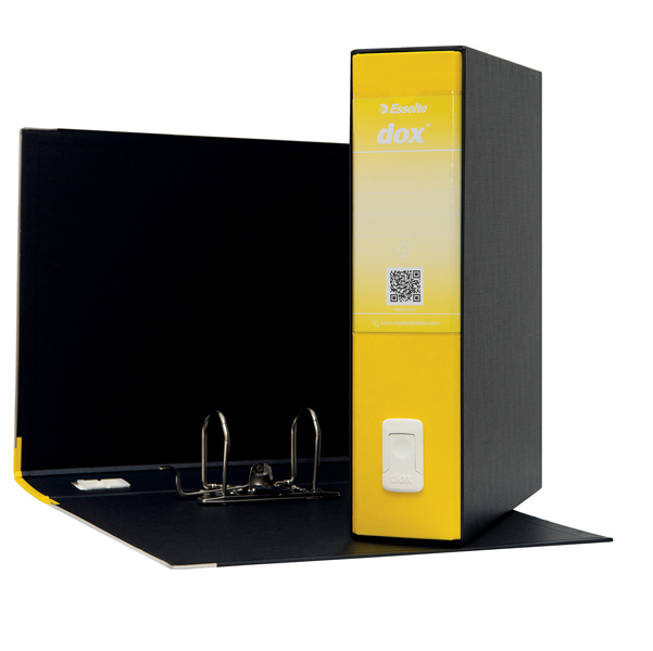 Registratore Dox 2 - dorso 8 cm - protocollo 23x34 cm - giallo - Esselte