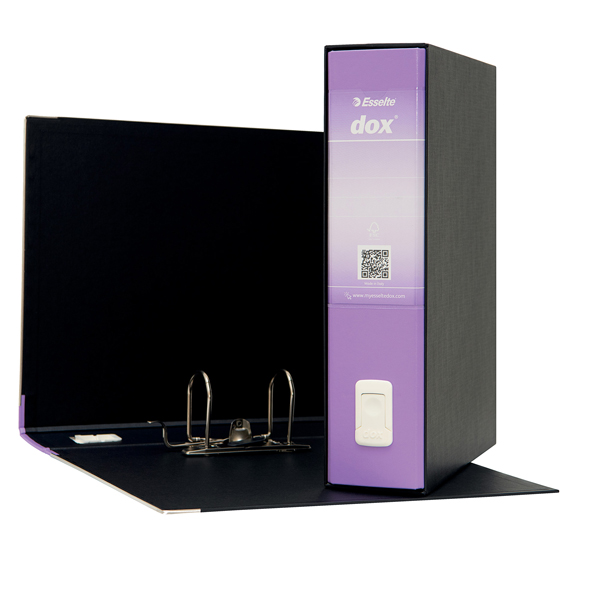 Registratore Dox 2 - dorso 8 cm - protocollo 23x34 cm - lilla - Esselte