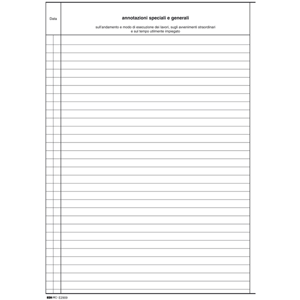 Registro giornale lavori - 31 x 21cm - 47pg - numerate - Edipro
