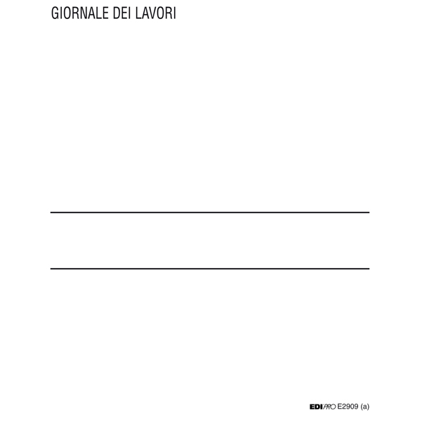 Registro giornale lavori - 31 x 21cm - 47pg - numerate - Edipro
