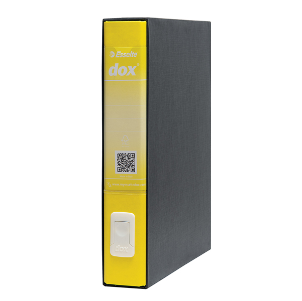 Registratore Dox 4 - dorso 5 cm - commerciale 23x29,7 cm - giallo - Esselte
