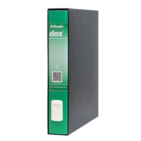 Registratore Dox 4 - dorso 5 cm - commerciale 23x29,7 cm - verde - Esselte