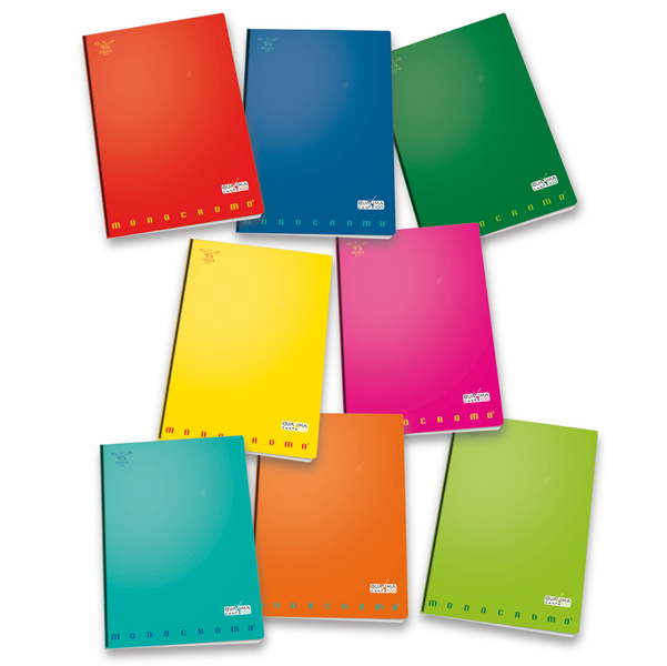 Maxiquaderno Monocromo - A4 - quadretto 4mm con margine - 38 fogli - 100gr - Pigna