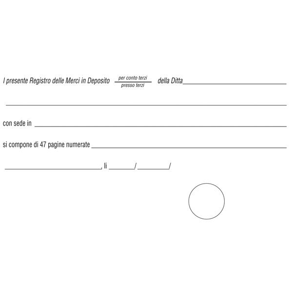 Registro merci in deposito - 31 x 24,5cm - 50 fogli - Edipro