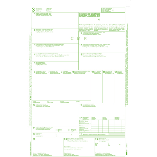 C.M.R. lettera vettura internazionale - 5 copie snap - 29,7 x 21cm - 50 fogli - Edipro
