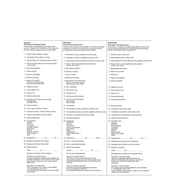 C.M.R. lettera vettura internazionale - 5 copie snap - 29,7 x 21cm - 50 fogli - Edipro