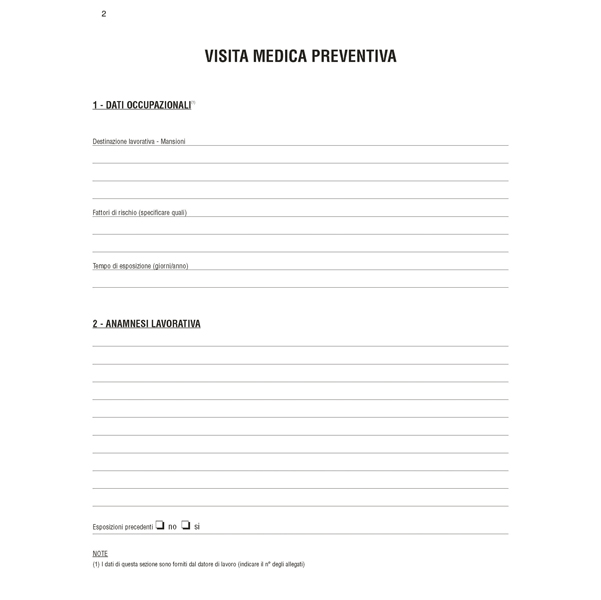 Cartella sanitaria di rischio per lavoratori esposti ad agenti cancerogeni - 31 x 24cm - Edipro