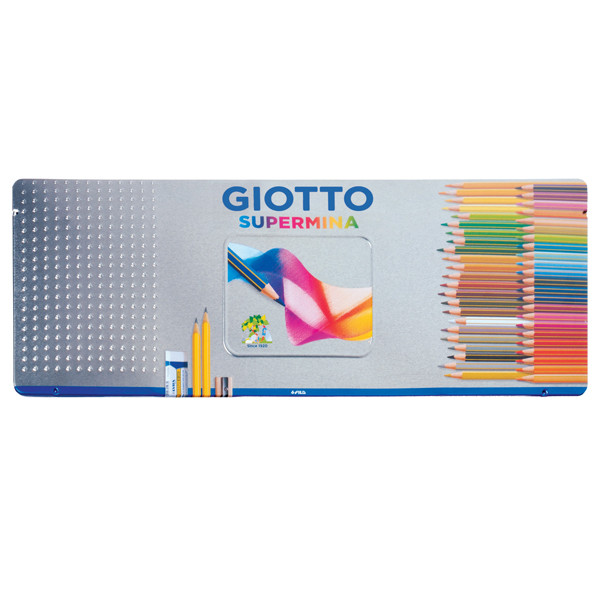 Pastello Supermina - mina 4 mm - colori assortiti - Giotto - astuccio in metallo 50 pezzi