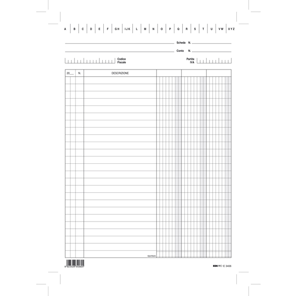 Schede - 3 colonne - 29,7x21 cm (verticale) - Edipro - bianco - conf. 100 pezzi