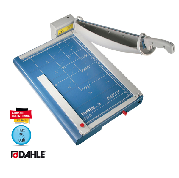 Taglierina professionale a leva 867 - 513x365 mm - 460 mm (A3) - capacitA' taglio 35 fg - con blocca lama - blu - Dahle