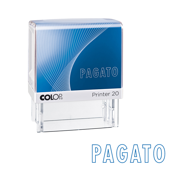 Timbro Printer 20/L G7 - PAGATO - 1,4 x 3,8 cm 