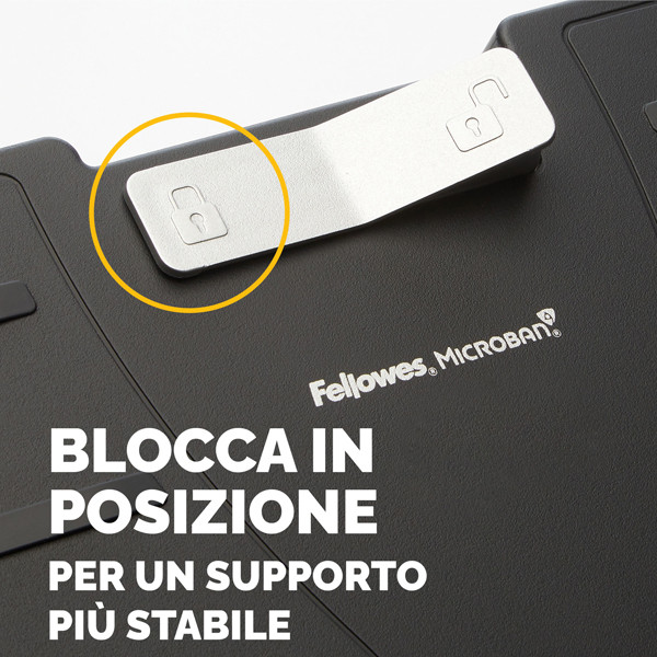 Poggiapiedi regolabile - con sistema antibatterico Microban - Fellowes