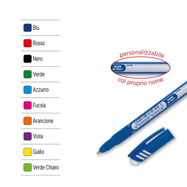 Penna a sfera cancellabile Cancellik - punta 1,0mm - azzurro - Tratto
