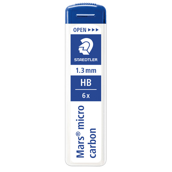 Astuccio 6 Mine Mars Micro - mina 1,3mm - gradazione HB - Staedtler - conf. 6 mine