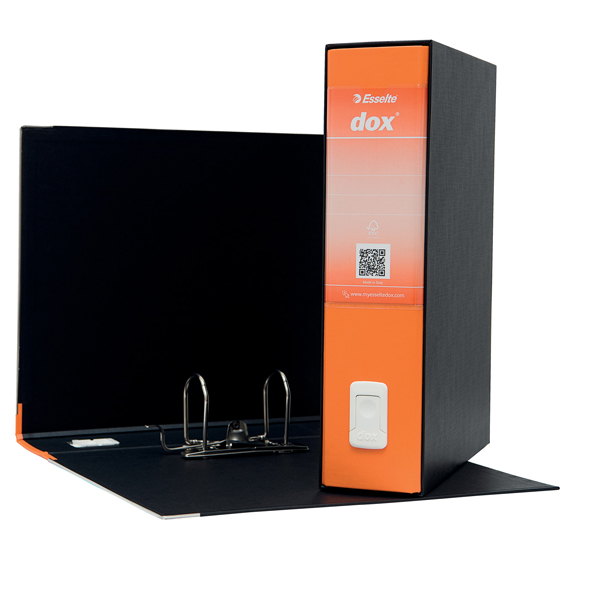 Registratore Dox 2 - dorso 8 cm - protocollo 23x34 cm - arancione - Esselte