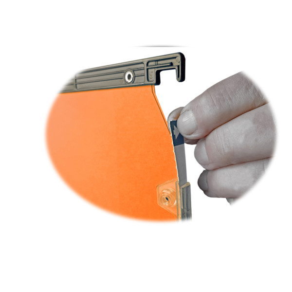 Cartella sospesa Joker - armadio - interasse 33 cm - fondo V - 33 x 28 cm - arancio - Bertesi