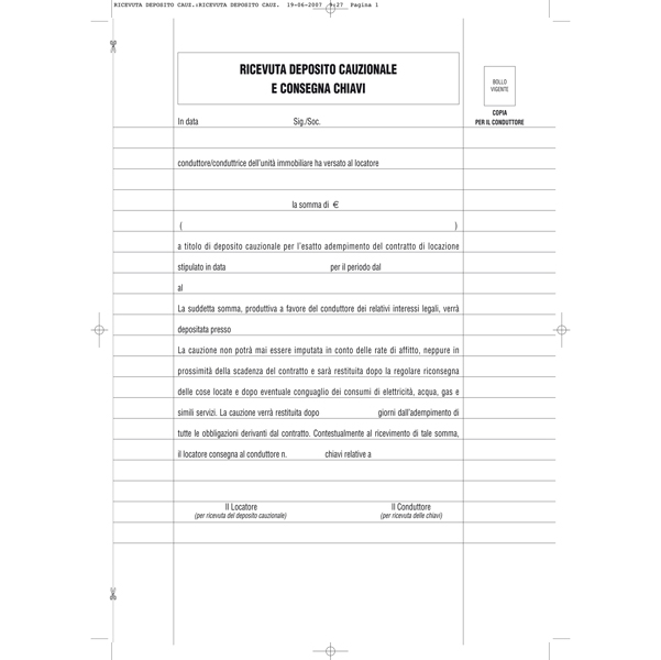Fascicolo contratto di locazione libero - 29,7 x 21cm - Edipro