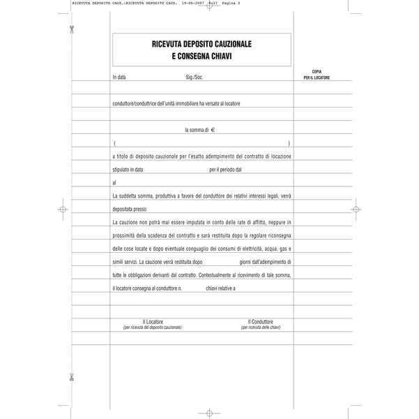 Fascicolo contratto di locazione libero - 29,7 x 21cm - Edipro
