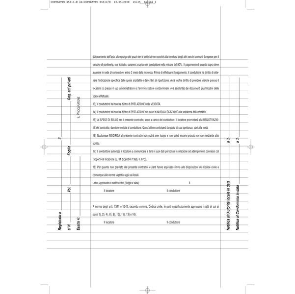 Fascicolo contratto di locazione libero - 29,7 x 21cm - Edipro