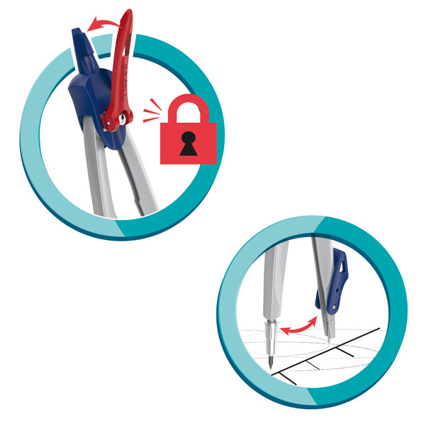 Compasso Stop System - con adattatore e mine ricambio - diametro max cerchio 282mm - Maped
