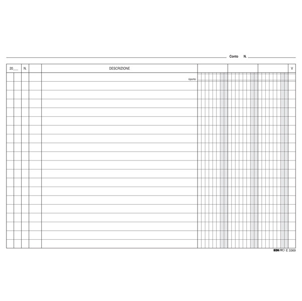 Schede - 3 colonne - 17 x 24 cm orizzontale - Edipro - conf. 100 pezzi