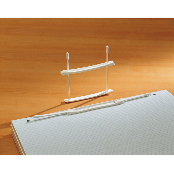 Fastener fermafogli - plastica - passo 80 mm - capacit&agrave; 6 cm - bianco - Fellowes - conf. 100 pezzi