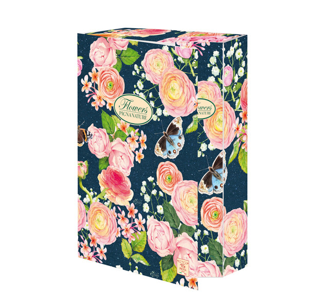 Cartella progetti Nature Flowers - 26 x 34 cm - dorso 7 cm - con elastico - Pigna