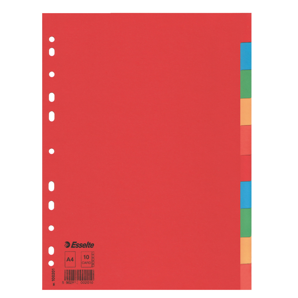 Separatore Economy - 10 tasti - cartoncino colorato 160 gr - A4
