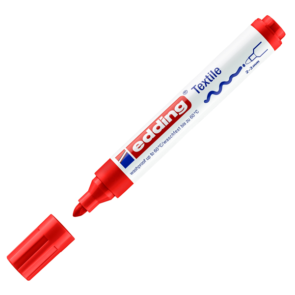 Marcatore per tessuto 4500 - punta tonda 2,0-3,0mm - 5 colori assortiti - Edding