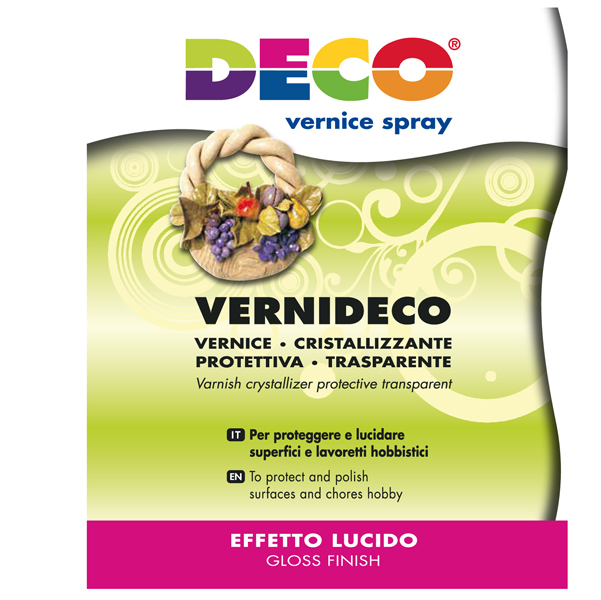 Vernice spray - trasparente - effetto laccato e ceramico - 400ml - DECO