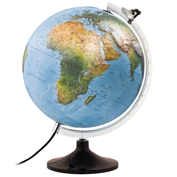 Globo geografico a rilievo illuminato Uranio - diametro 30 cm - Tecnodidattica