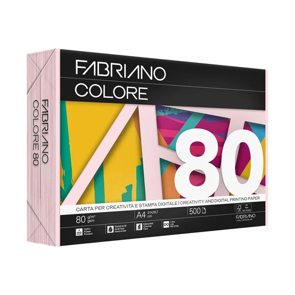 FabrianoColore - A4 - 80 gr - colori tenui cipria - Fabriano - conf. 500 fogli