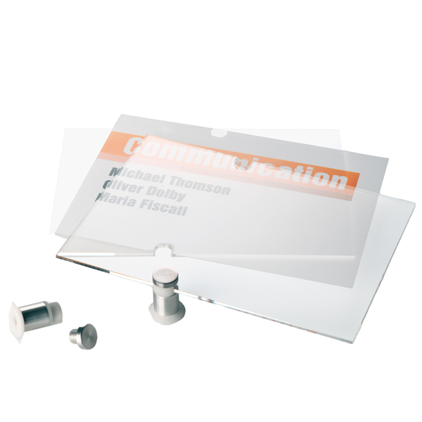Targa per porte/pareti Crystal Sign - 10,5x10,5 cm - Durable