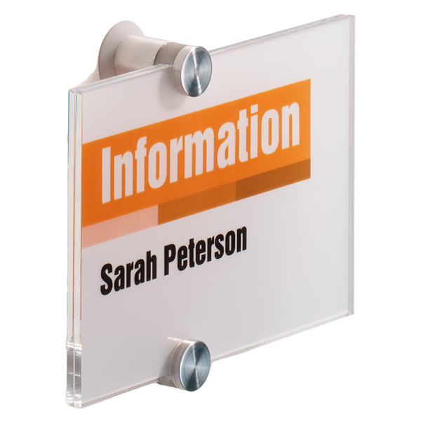 Targa per porte/pareti Crystal Sign - 14,8x10,5 cm - Durable