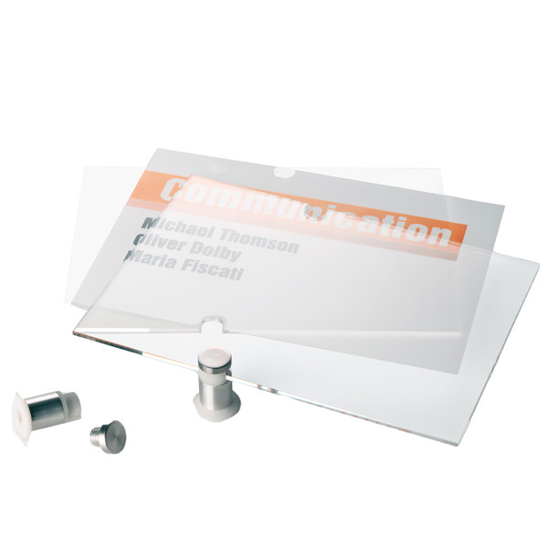 Targa per porte/pareti Crystal Sign - 14,8 x 10,5 cm - Durable