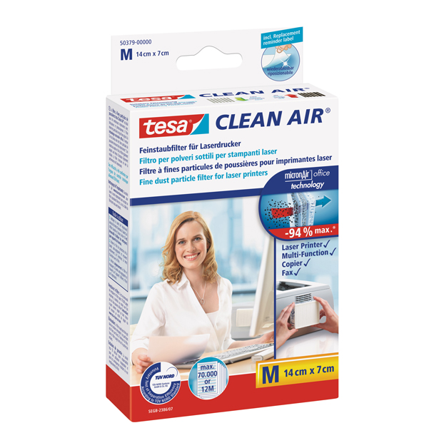 Filtro Clean Air per stampanti e fax - 14x7 cm - Tesa