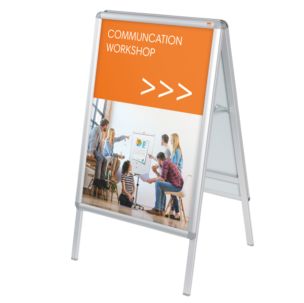 Cavalletto bifacciale A Frame - cornici a scatto - 841x594 mm (A1) - Nobo