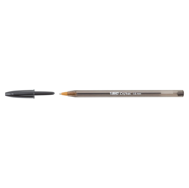 Penna sfera Cristal Large - punta 1,6 mm - nero - Bic - conf. 50 pezzi