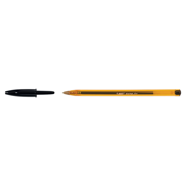 Penna sfera Cristal - punta fine 0,8 mm - nero - Bic - conf. 50 pezzi