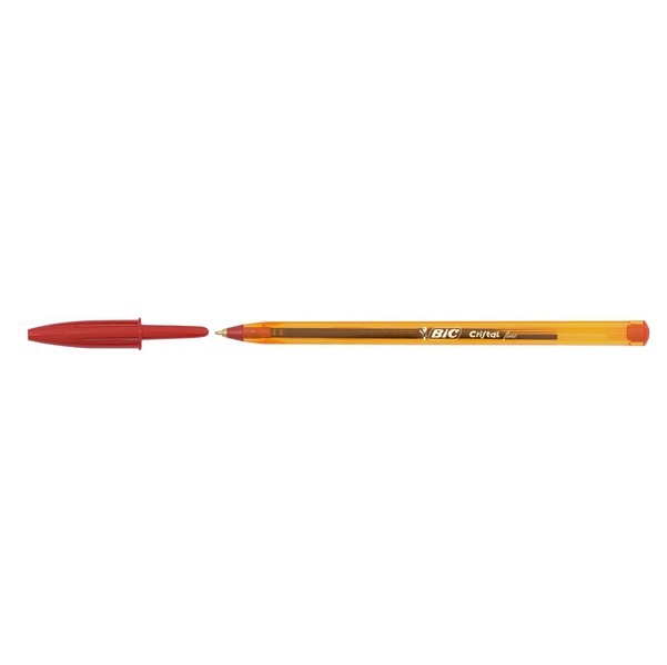 Penna sfera Cristal - punta fine 0,8 mm - rosso - Bic - conf. 50 pezzi