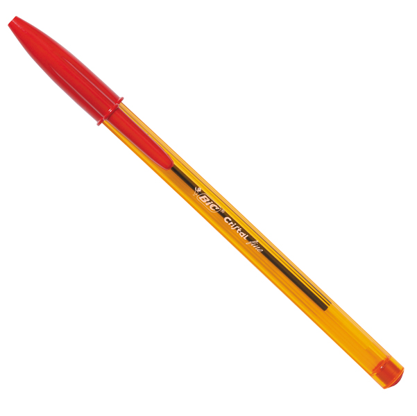 Penna sfera Cristal - punta fine 0,8 mm - rosso - Bic - conf. 50