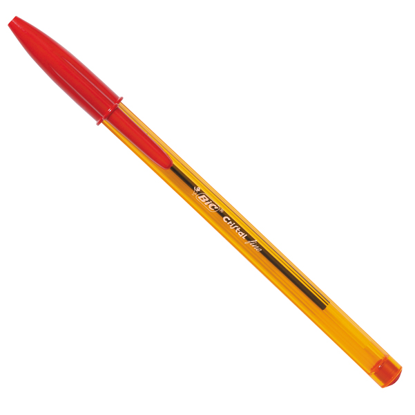 Penna sfera Cristal - punta fine 0,8 mm - rosso - Bic - conf. 50 pezzi