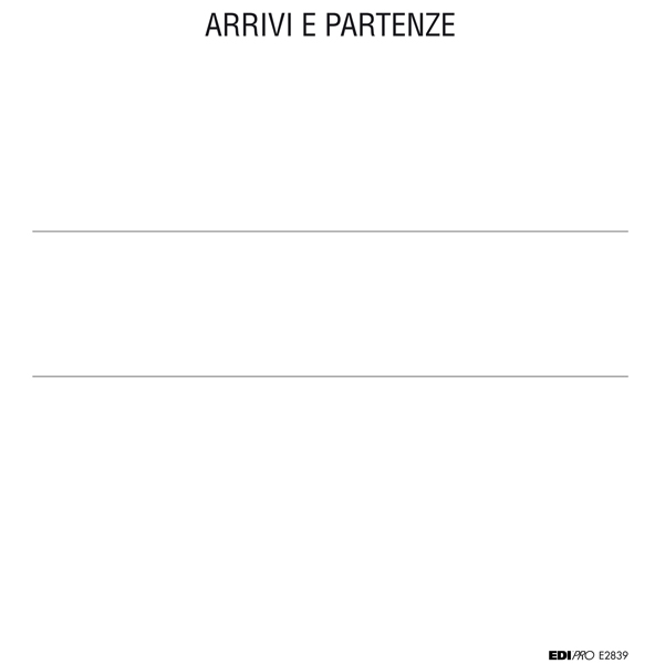 Registro arrivi/partenze - 31 x 24,5cm - 46pg - Edipro