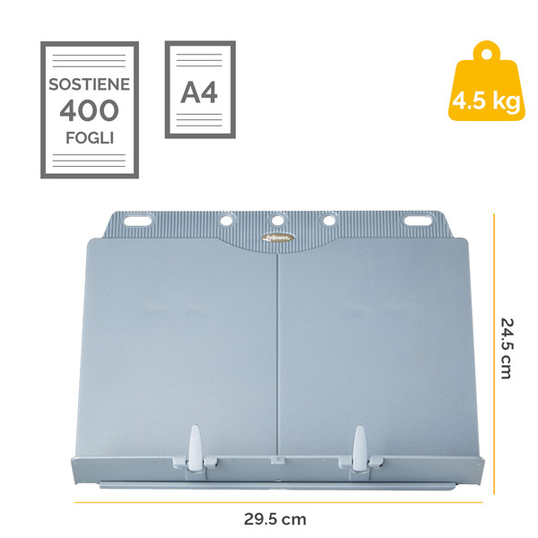 Leggio Booklift - formato A4 - silver - Fellowes